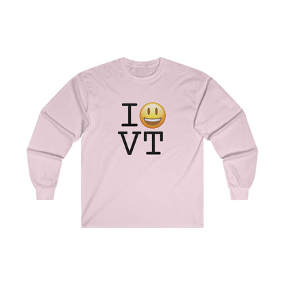 "I'm Happy about Vermont" Long Sleeve Shirt