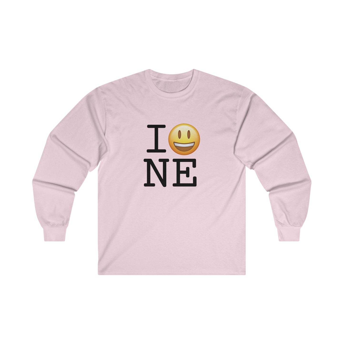 "I'm Happy about Nebraska" Long Sleeve Shirt