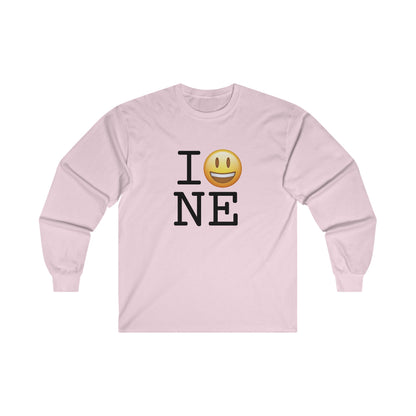 "I'm Happy about Nebraska" Long Sleeve Shirt