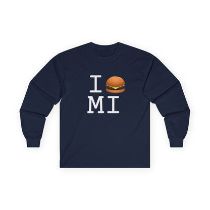 "I Cheeseburger Michigan" Long Sleeve Shirt
