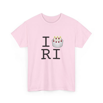 "I Birthday Cake Rhode Island" Tee