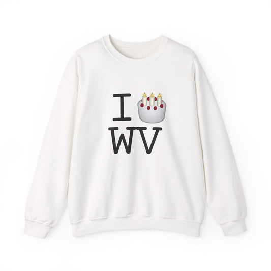 "I Birthday Cake West Virginia" Sweatshirt