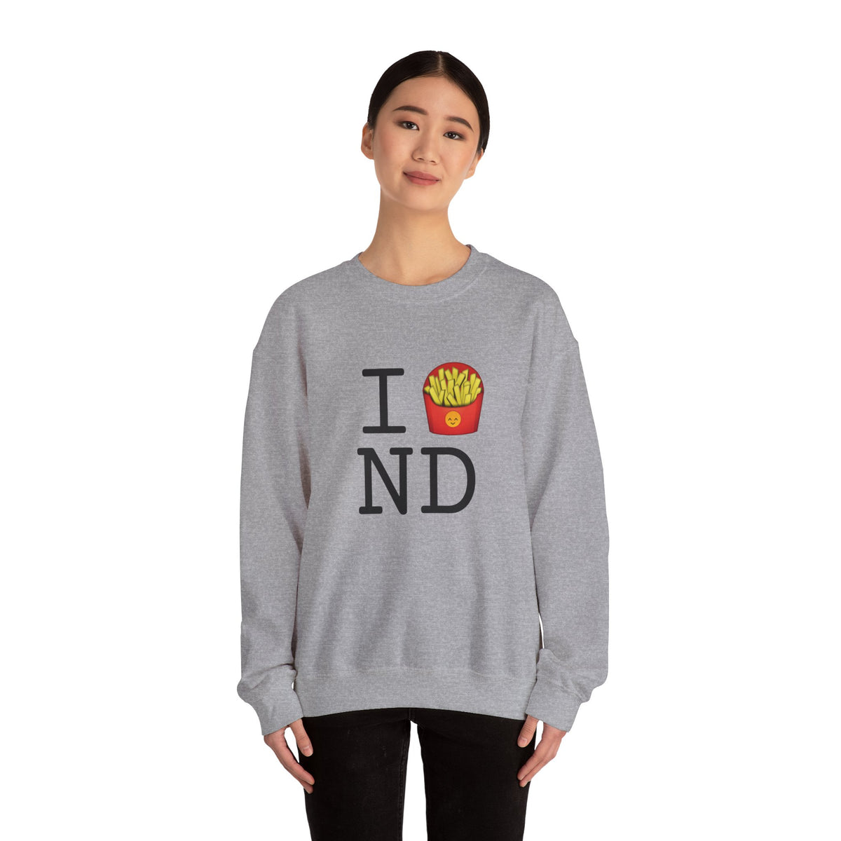 "I French Fries North Dakota" Sweatshirt
