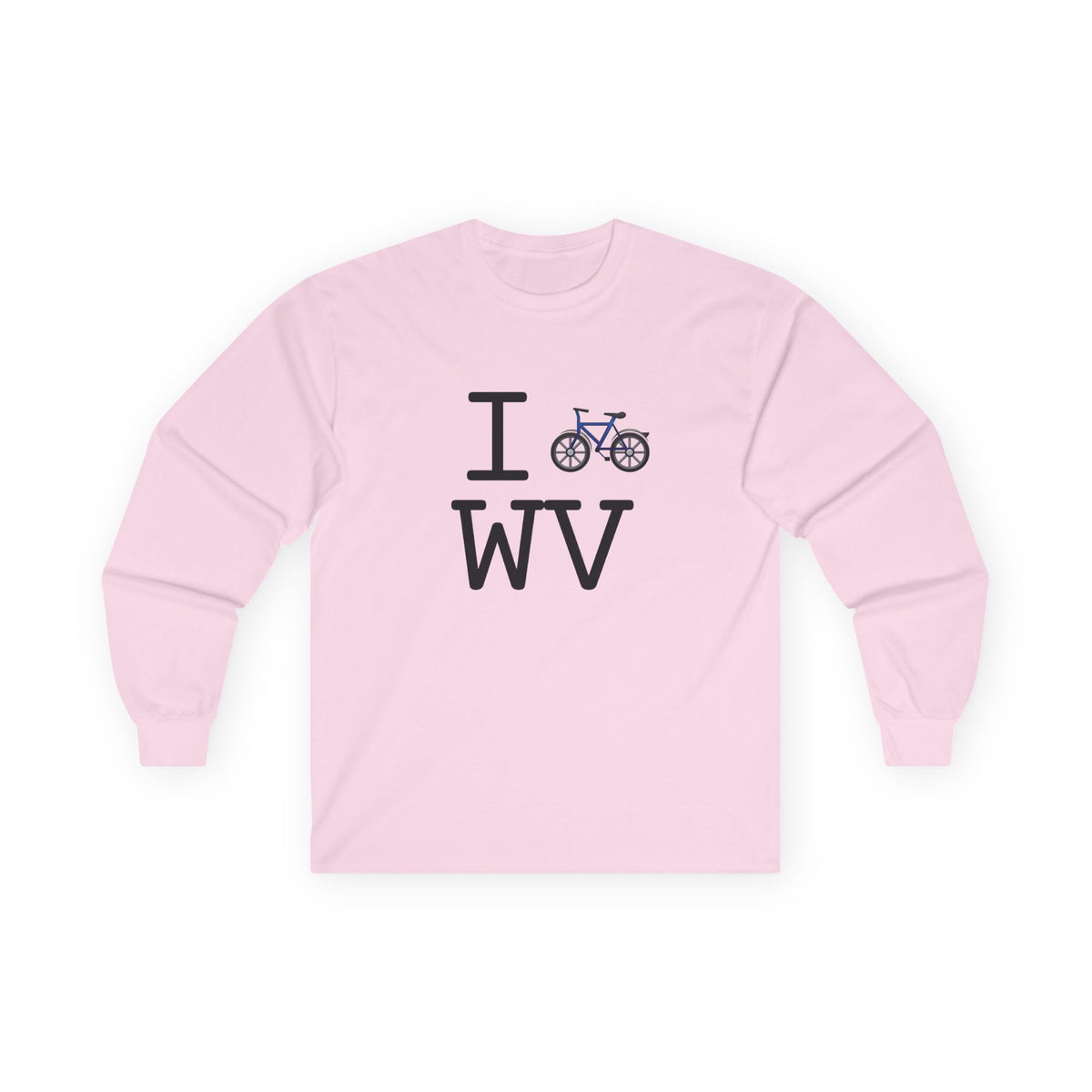 "I Bicycle West Virginia" Long Sleeve Shirt