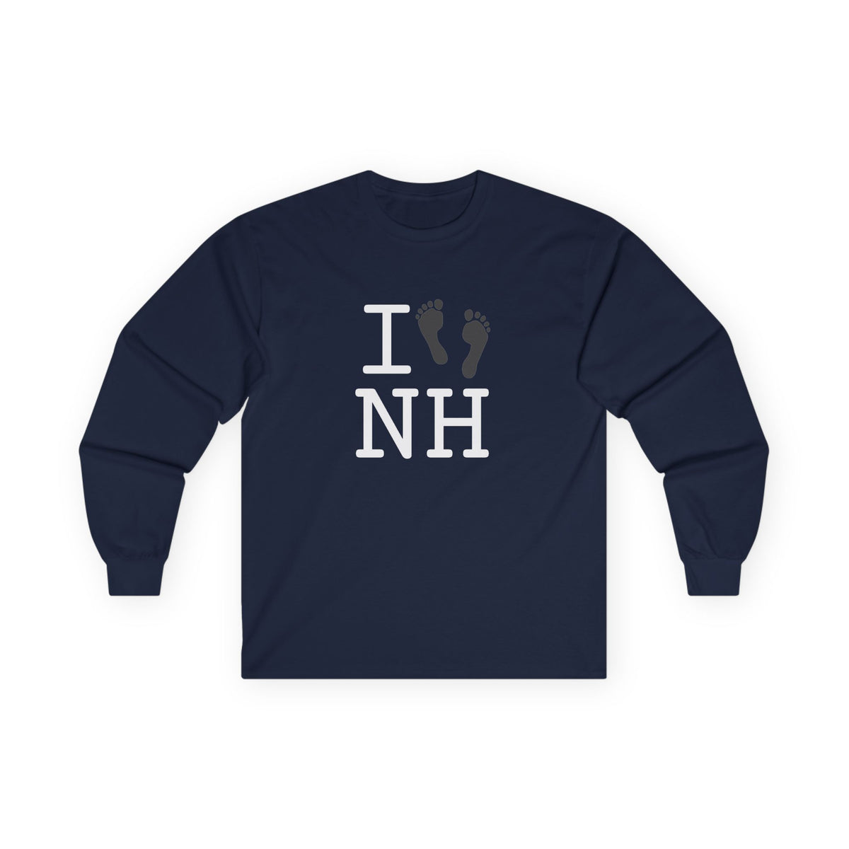 "I leave Footsteps in New Hampshire" Long Sleeve Shirt