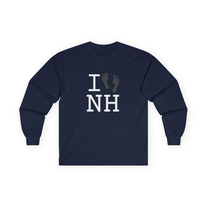 "I leave Footsteps in New Hampshire" Long Sleeve Shirt
