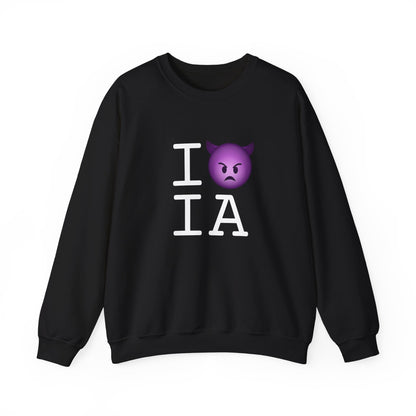 "I'm an Angry Devil about Iowa" Sweatshirt