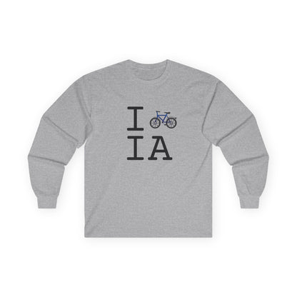 "I Bicycle Iowa" Long Sleeve Shirt