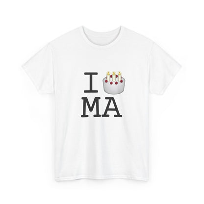 "I Birthday Cake Massachusetts" Tee