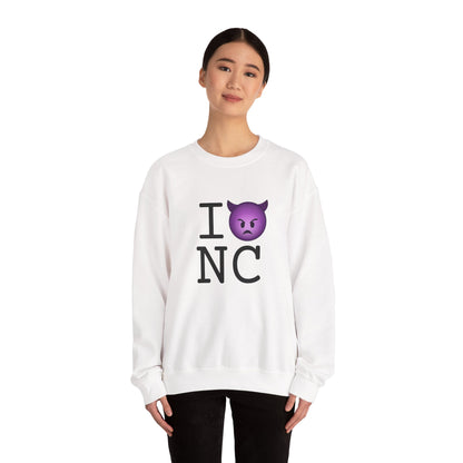 "I'm an Angry Devil about North Carolina" Sweatshirt