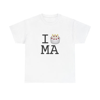 "I Birthday Cake Massachusetts" Tee