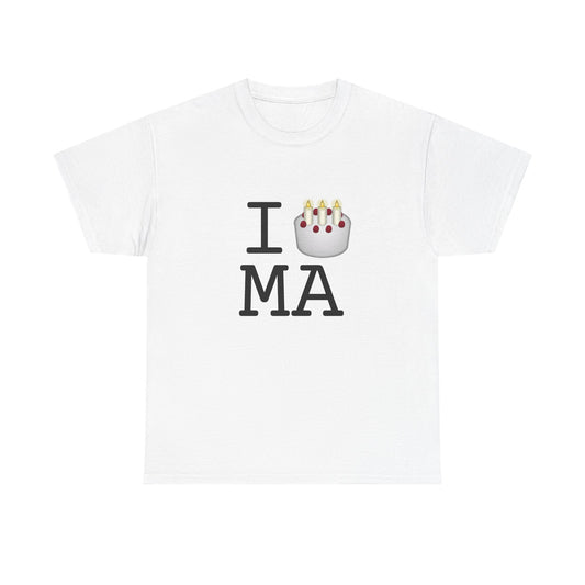 "I Birthday Cake Massachusetts" Tee