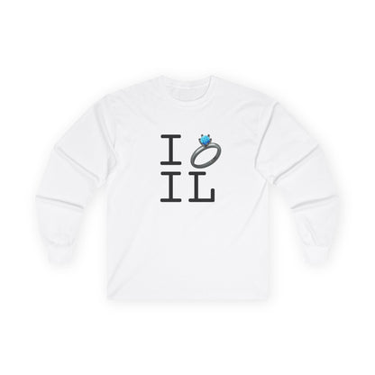 "I'm Married to (Diamond Ring) Illinois" Long Sleeve Shirt