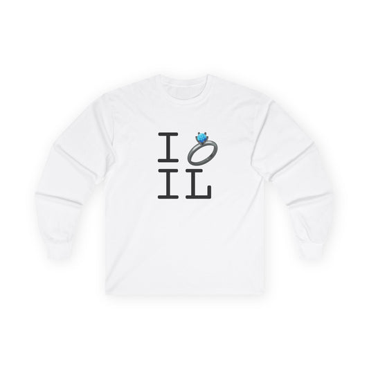 "I'm Married to (Diamond Ring) Illinois" Long Sleeve Shirt