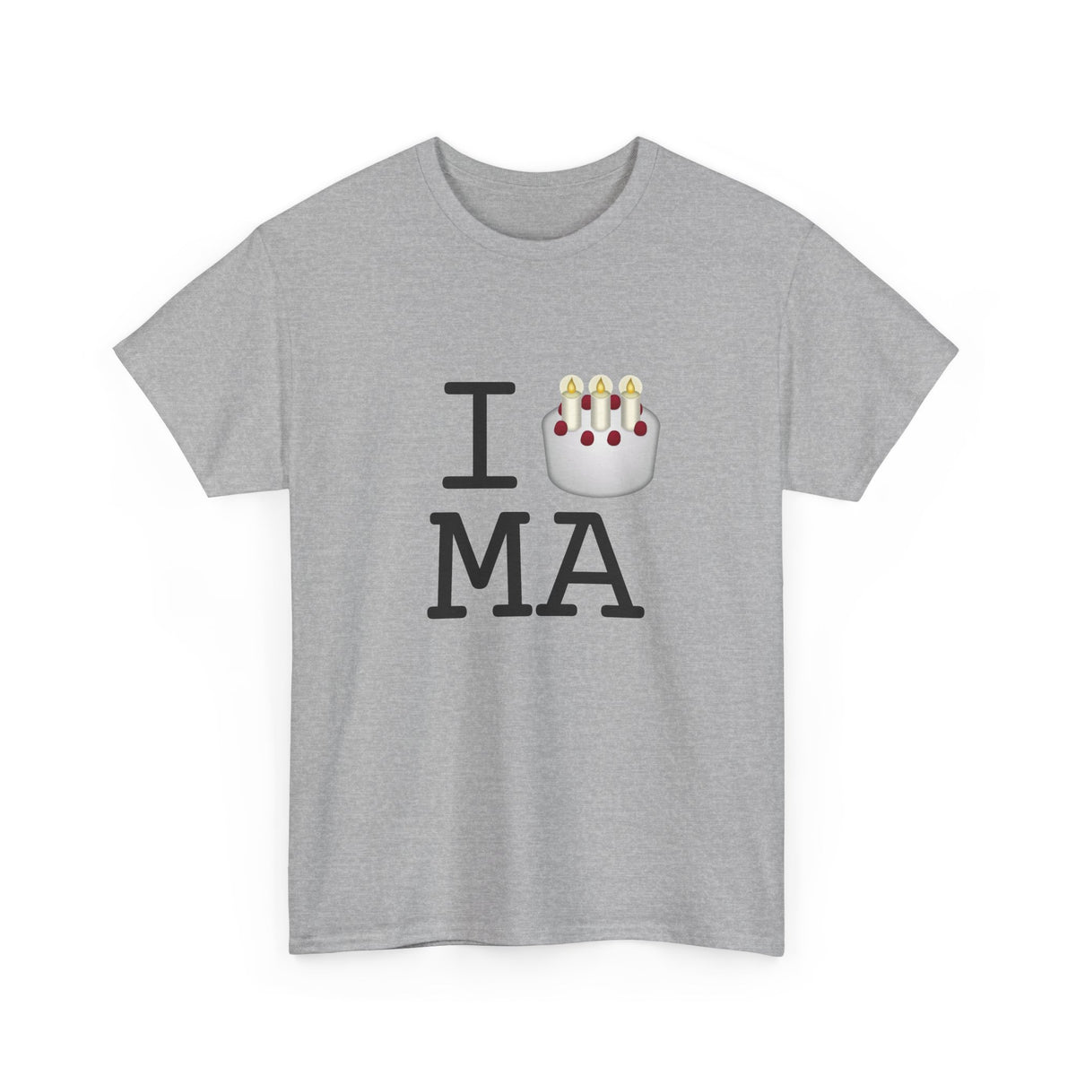 "I Birthday Cake Massachusetts" Tee