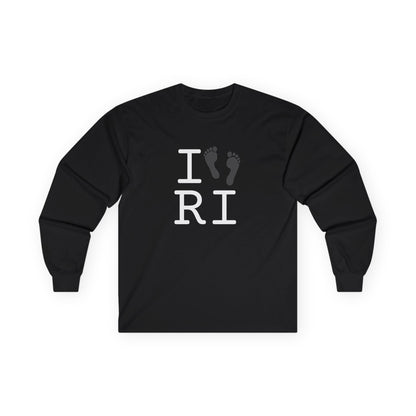 "I leave Footsteps in Rhode Island" Long Sleeve Shirt