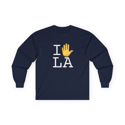 "I Stop (Raised Hand) Louisiana" Long Sleeve Shirt
