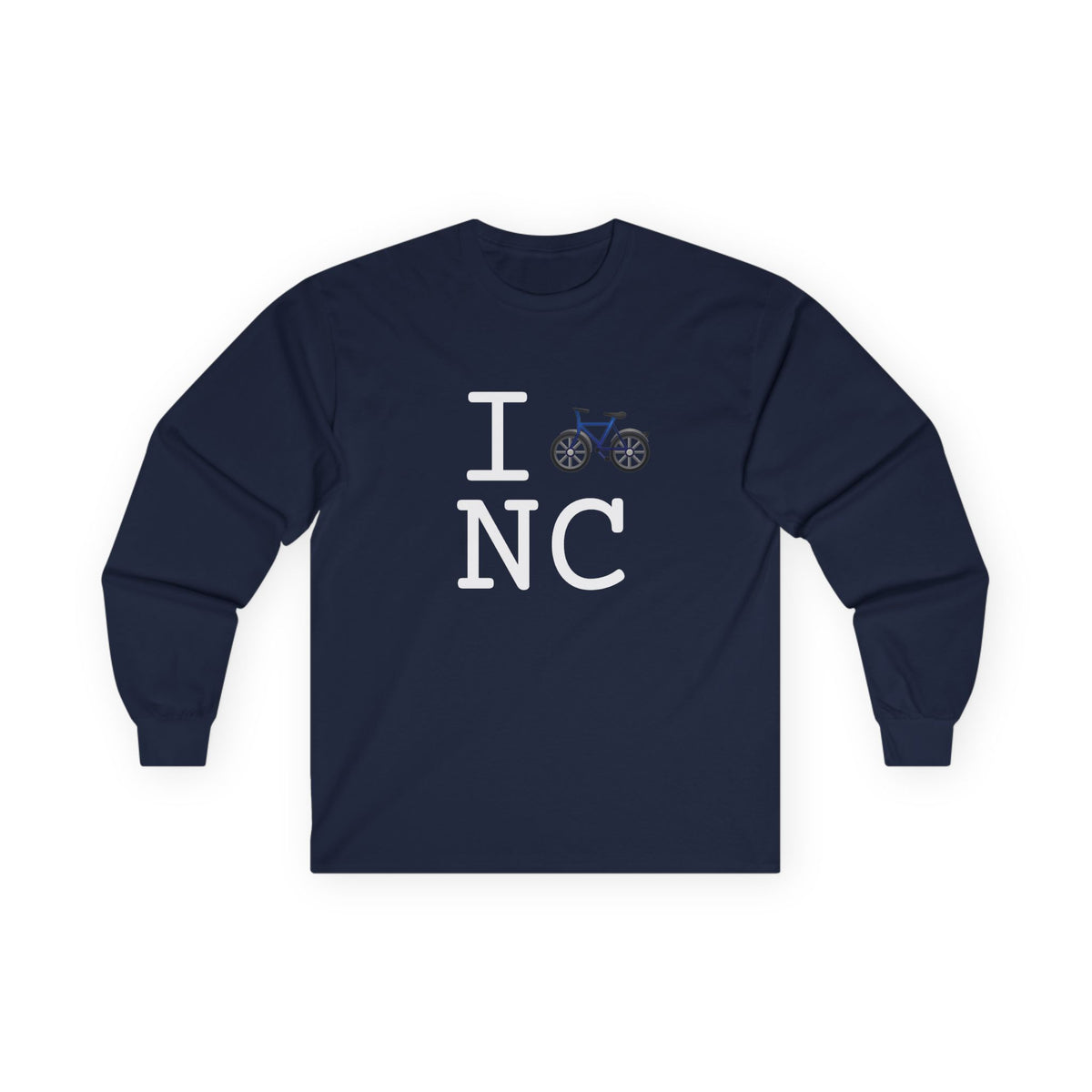 "I Bicycle North Carolina" Long Sleeve Shirt