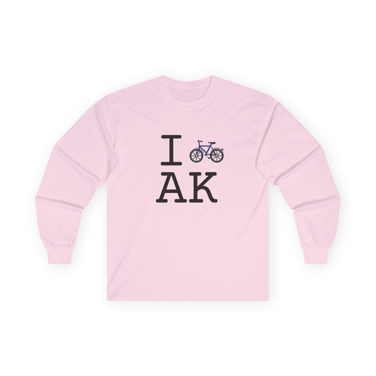 "I Bicycle Alaska" Long Sleeve Shirt