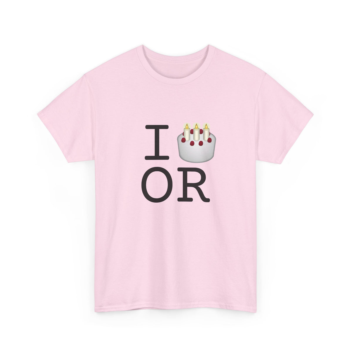 "I Birthday Cake Oregon" Tee