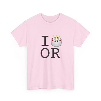 "I Birthday Cake Oregon" Tee