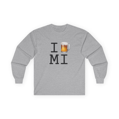 "I Beer Michigan" Long Sleeve Shirt
