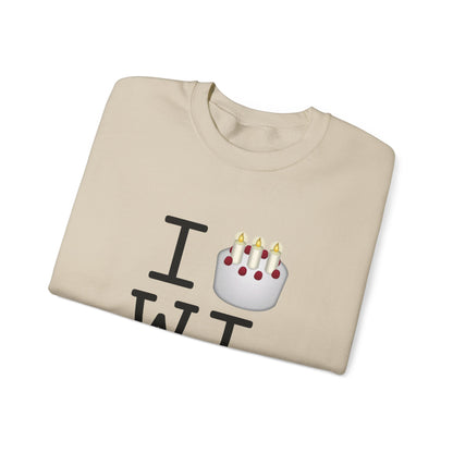 "I Birthday Cake Wisconsin" Sweatshirt