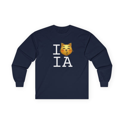 "I'm a Kissing Cat toward Iowa" Long Sleeve Shirt
