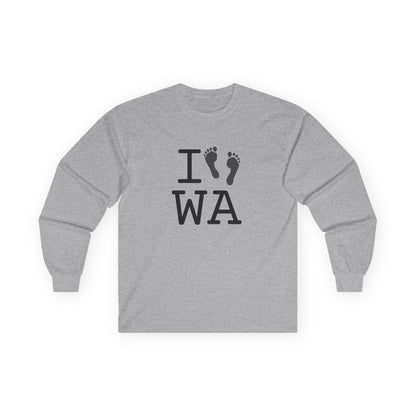 "I leave Footsteps in Washington" Long Sleeve Shirt