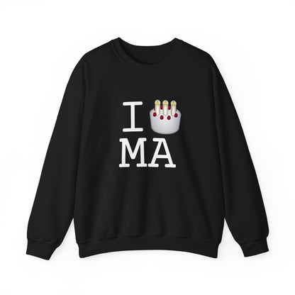 "I Birthday Cake Massachusetts" Sweatshirt