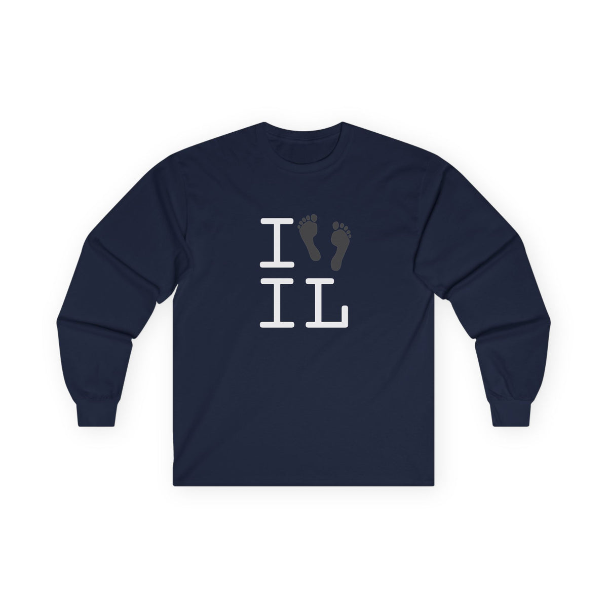 "I leave Footsteps in Illinois" Long Sleeve Shirt