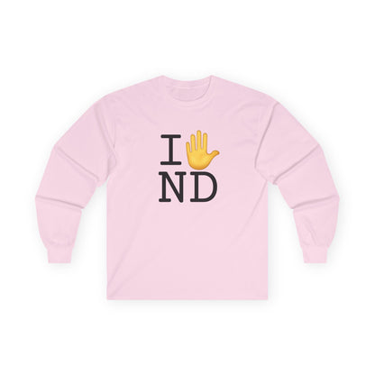 "I Stop (Raised Hand) North Dakota" Long Sleeve Shirt