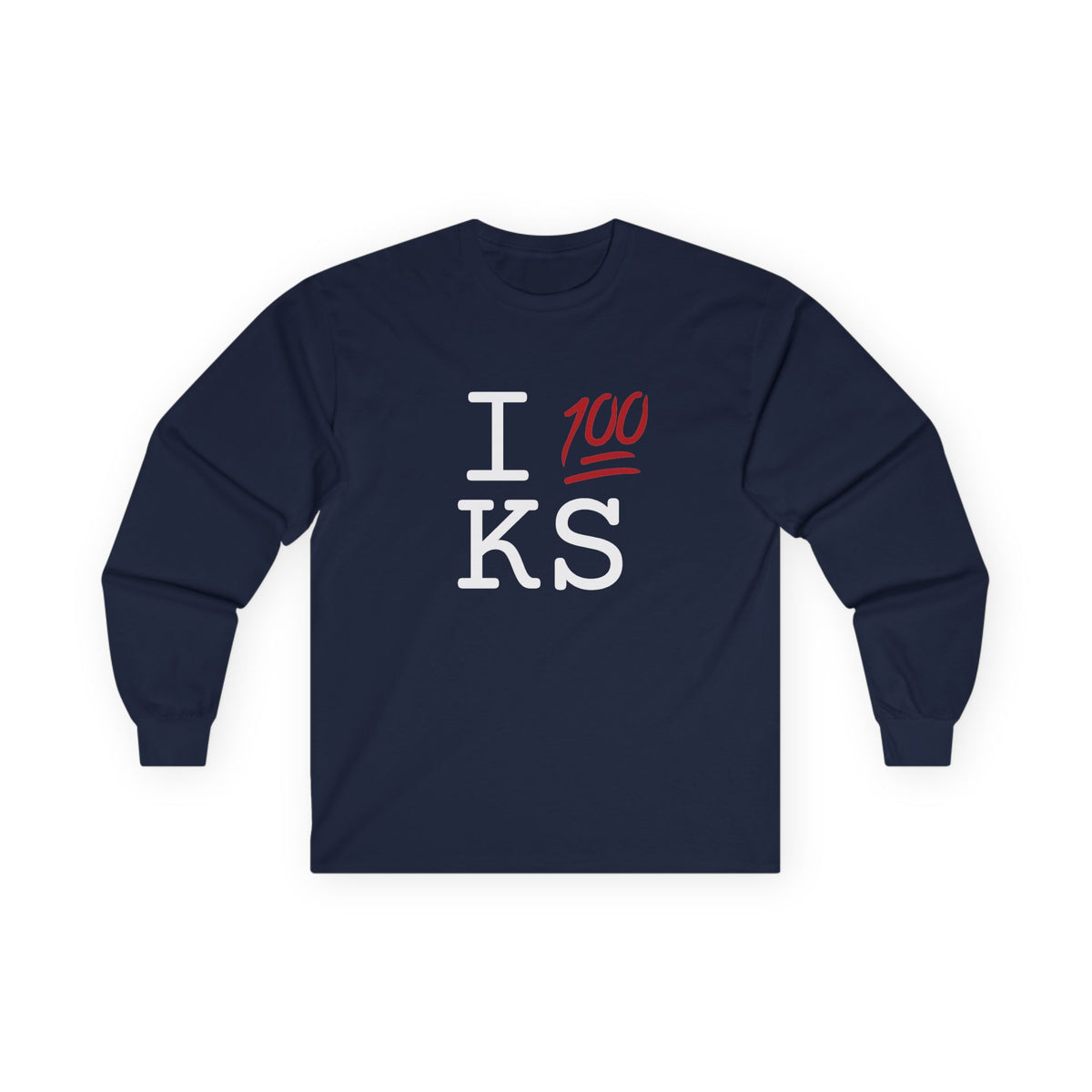 "I Keep it 100 in Kansas" Long Sleeve Shirt