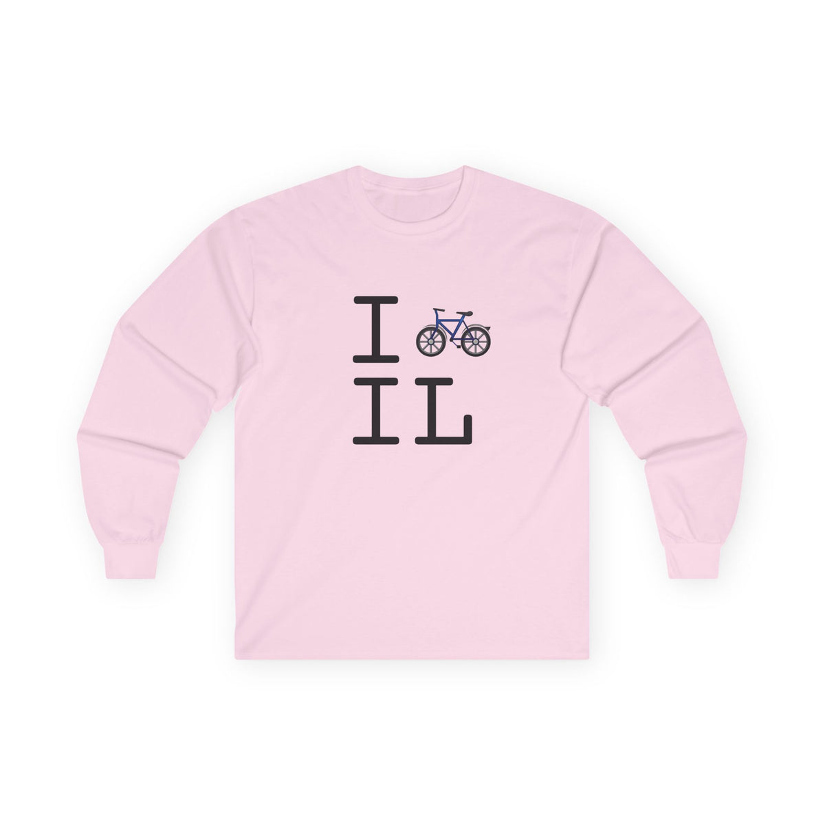 "I Bicycle Illinois" Long Sleeve Shirt