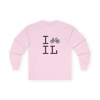 "I Bicycle Illinois" Long Sleeve Shirt