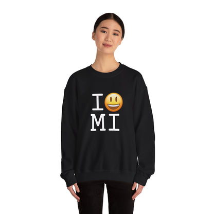"I'm Happy about Michigan" Sweatshirt