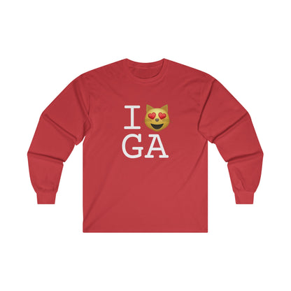 "I'm a Cat that Loves Georgia" Long Sleeve Shirt