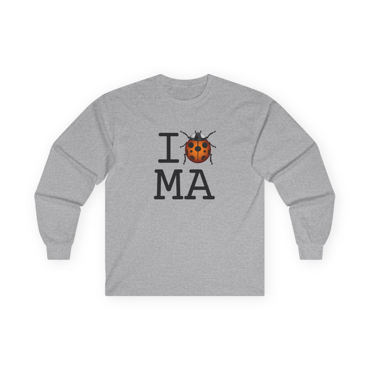 "I Ladybug Massachusetts" Long Sleeve Shirt