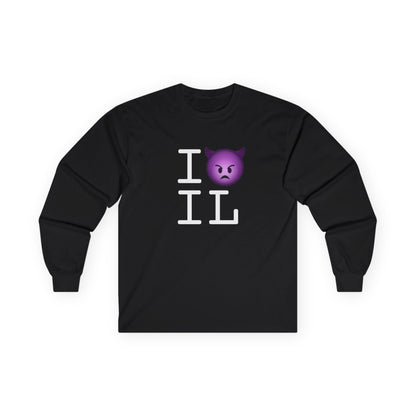 "I'm an Angry Devil about Illinois" Long Sleeve Shirt