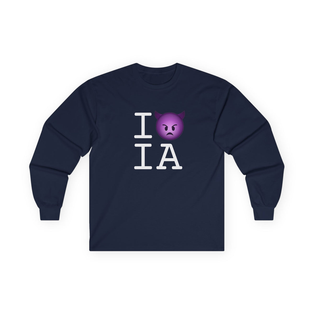 "I'm an Angry Devil about Iowa" Long Sleeve Shirt