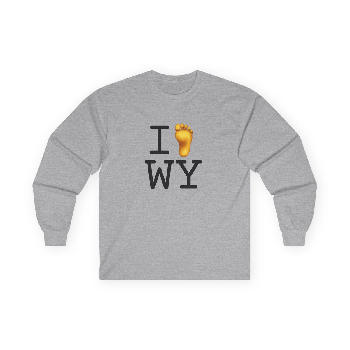 "I Foot Wyoming" Long Sleeve Shirt
