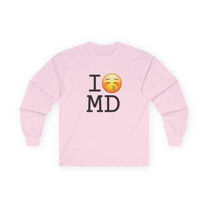 "I Kiss Maryland" Long Sleeve Shirt