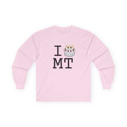 "I Birthday Cake Montana" Long Sleeve Shirt