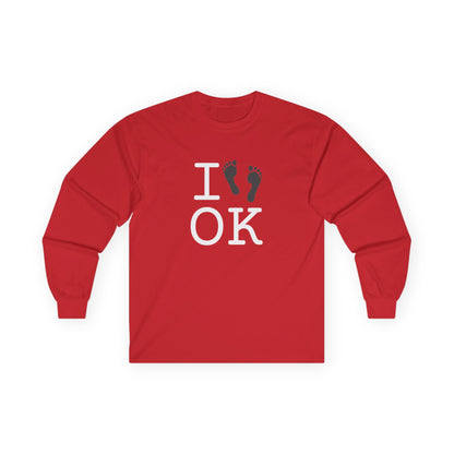 "I leave Footsteps in Oklahoma" Long Sleeve Shirt