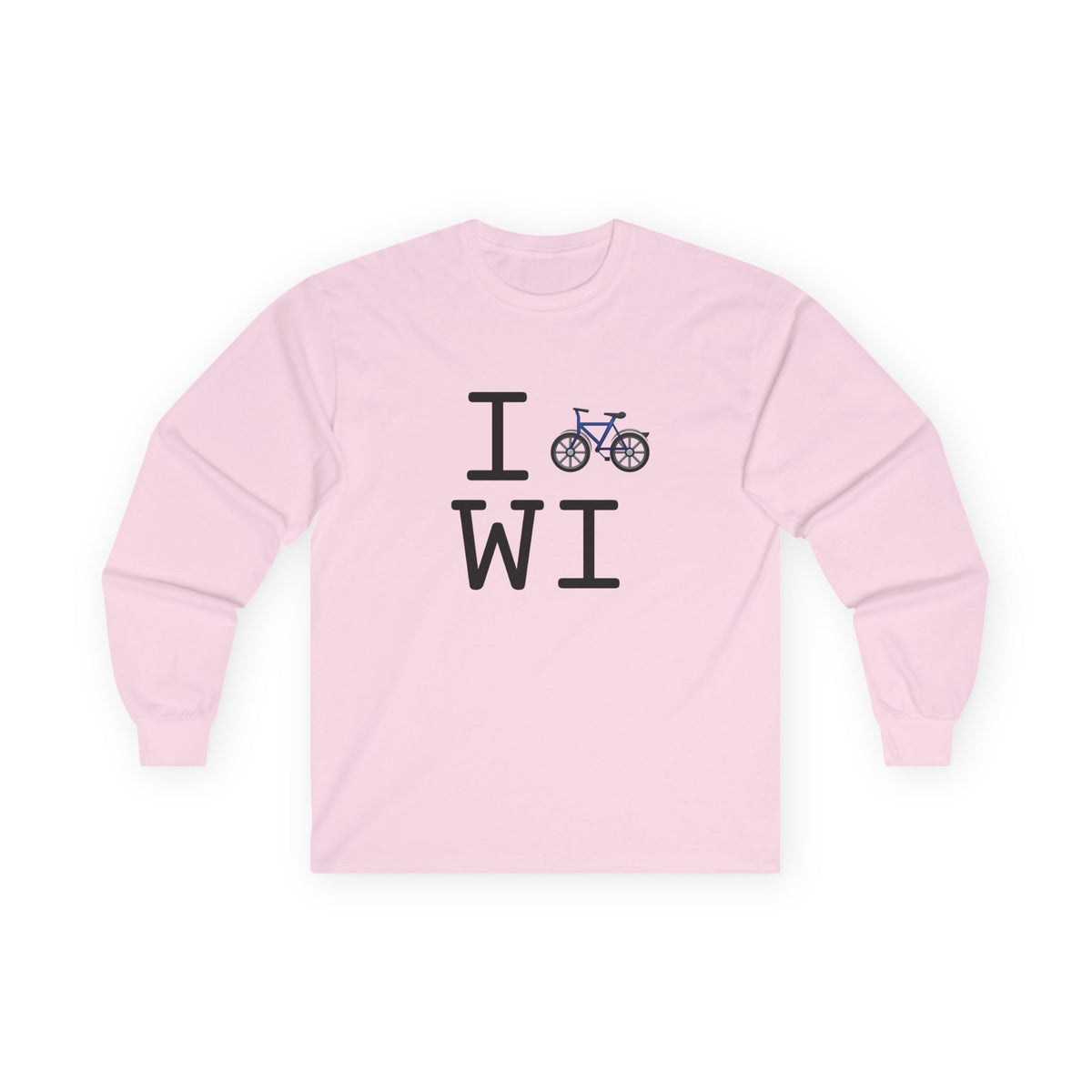 "I Bicycle Wisconsin" Long Sleeve Shirt
