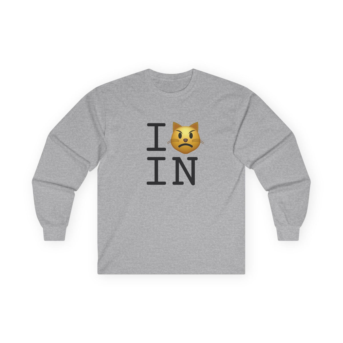 "I'm a Pouting Cat about Indiana" Long Sleeve Shirt