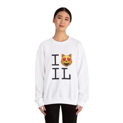 "I'm a Cat that Loves Illinois" Sweatshirt