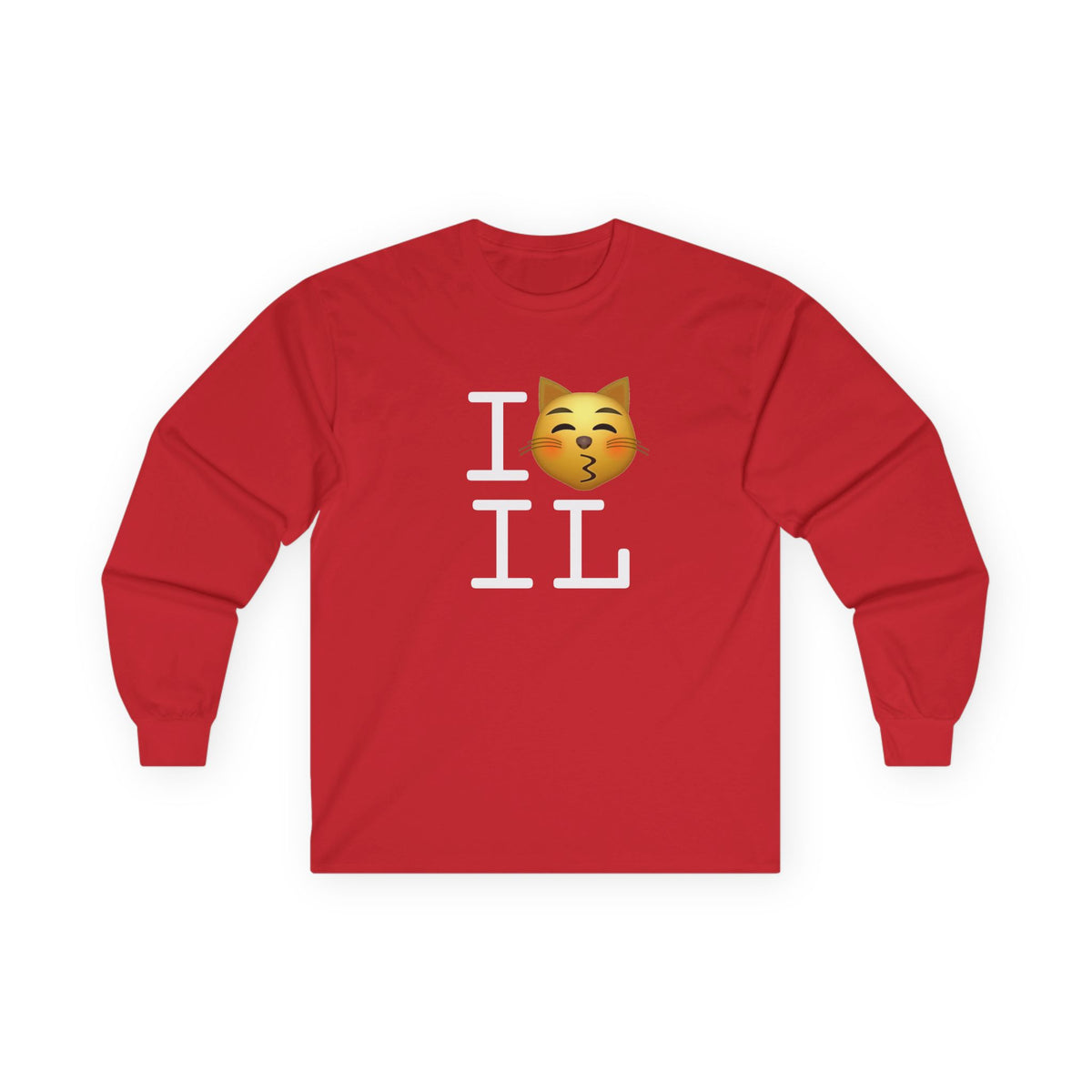 "I'm a Kissing Cat toward Illinois" Long Sleeve Shirt