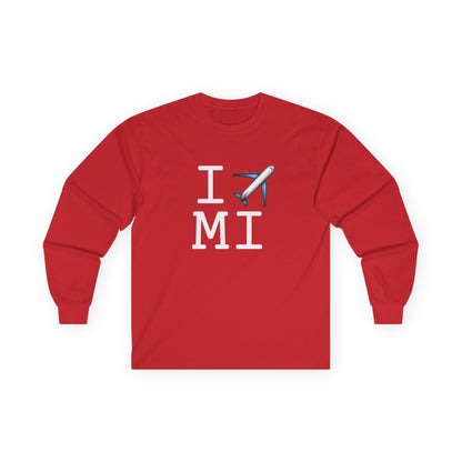 "I Fly Over Michigan" Long Sleeve Shirt