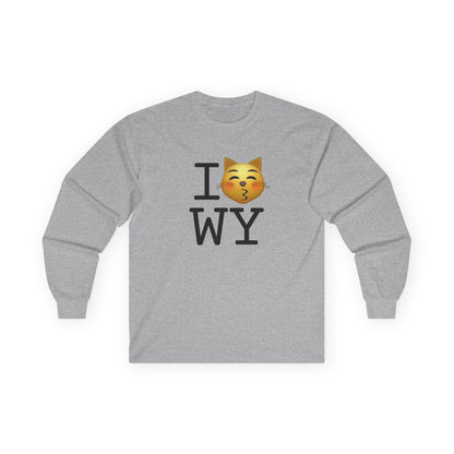 "I'm a Kissing Cat toward Wyoming" Long Sleeve Shirt